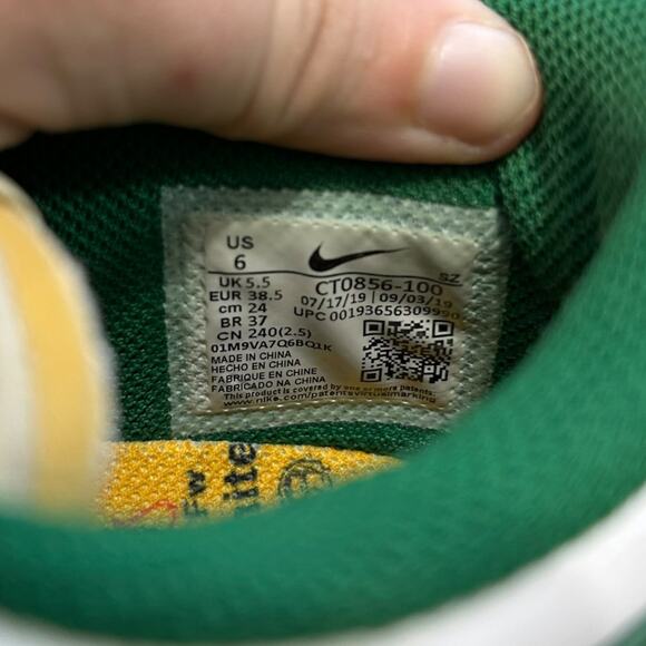 Nike Off-White Dunk Low Sneakers Men\'s Sz 6 Pine Green Streetwear Sporty Retro main image 9